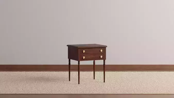 Antique Two-Drawer End Table