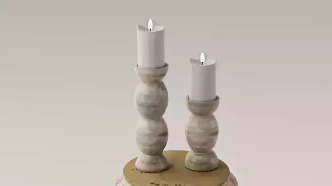SET DE PORTA VELAS - CANDELABROS 3D print model
