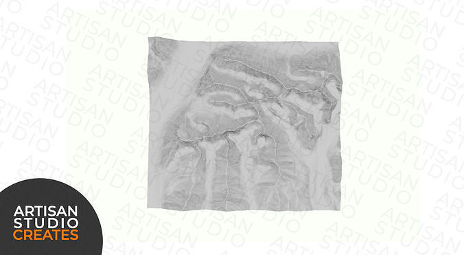 Concord Peak STL File - 3D Topographic Model 3D print model