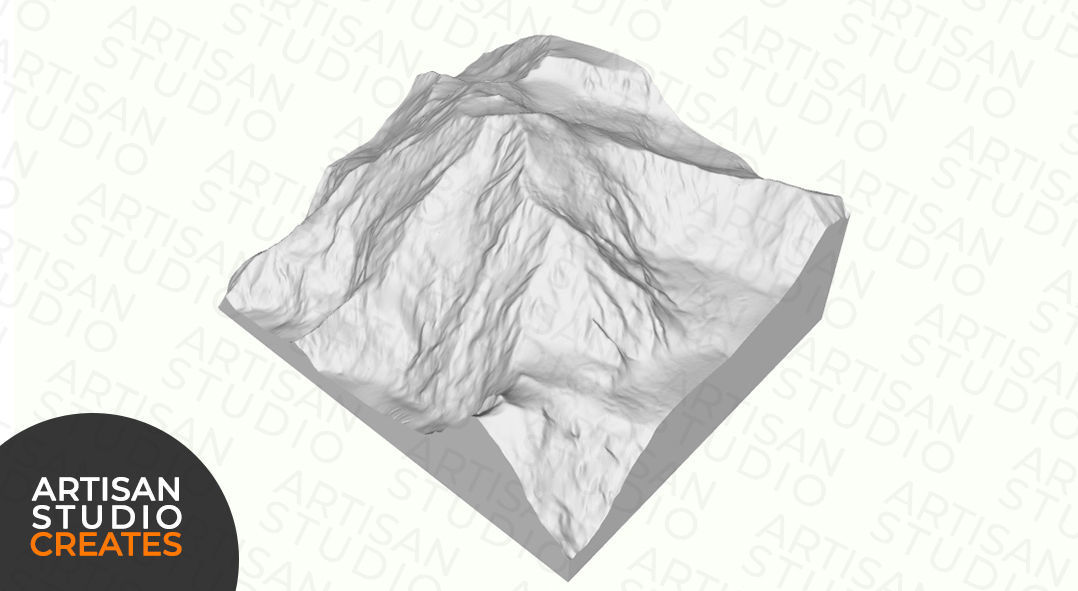 Denali Alaska STL File - 3D Topographic Model 3D print model_2