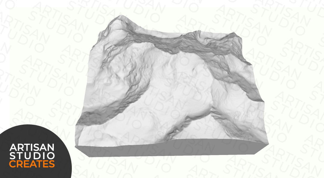 Denali Alaska STL File - 3D Topographic Model 3D print model_3