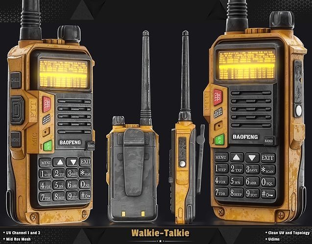 Walkie-Talkie 3D model 4