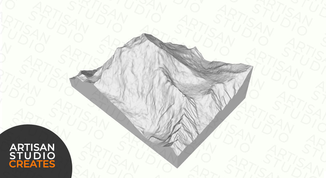 Dhaulagiri Nepal STL File 3D Topographic Model 3D print model_1