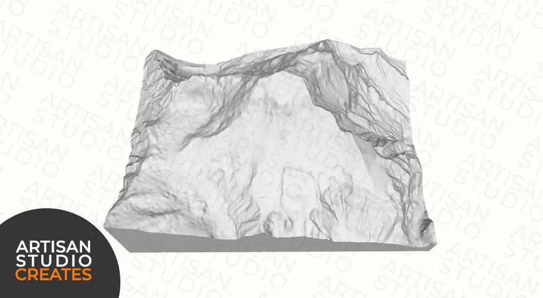 Dhaulagiri Nepal STL File 3D Topographic Model 3D print model_0