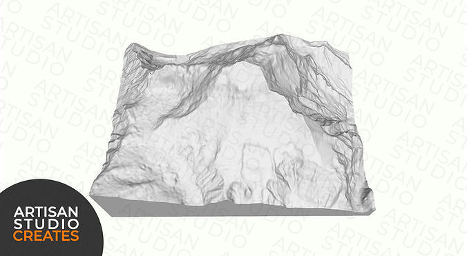 Dhaulagiri Nepal STL File 3D Topographic Model  3D print model