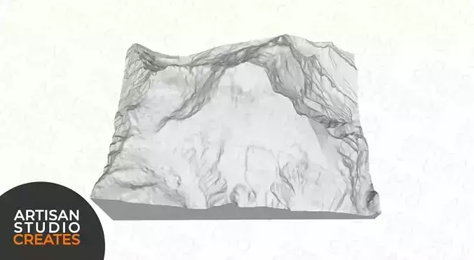 Dhaulagiri Nepal STL File 3D Topographic Model 