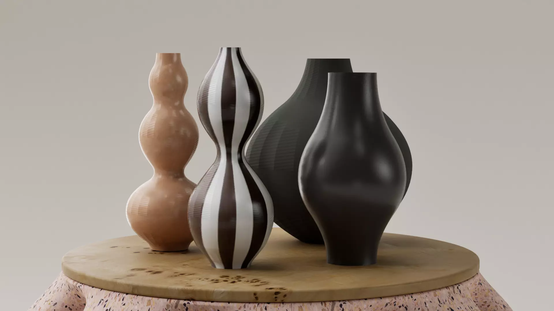 SET JARRONES DECORATIVOS - FLOREROS - VASOS 3D print model_0