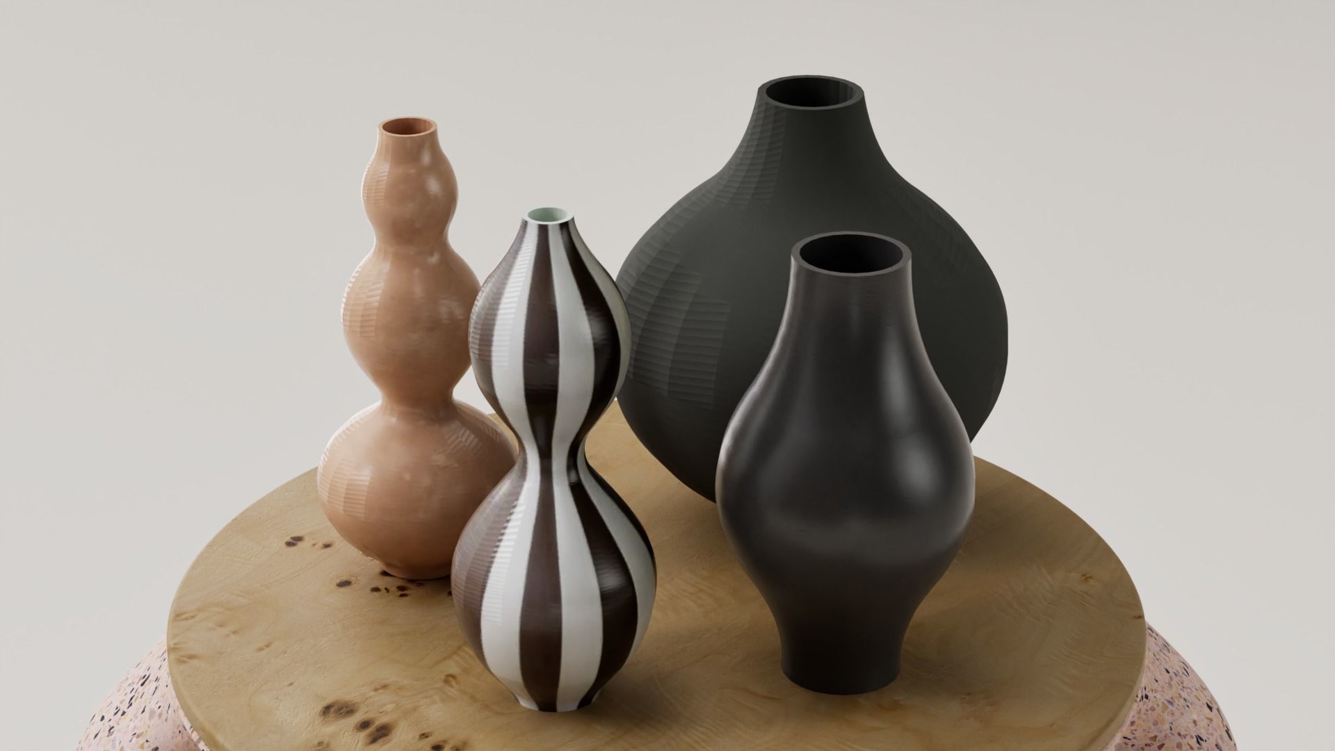 SET JARRONES DECORATIVOS - FLOREROS - VASOS 3D print model_1