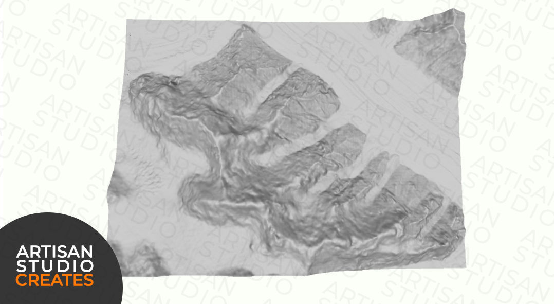 Gasherbrum V AND VI STL File 3D Topographic Model 3D print model_3