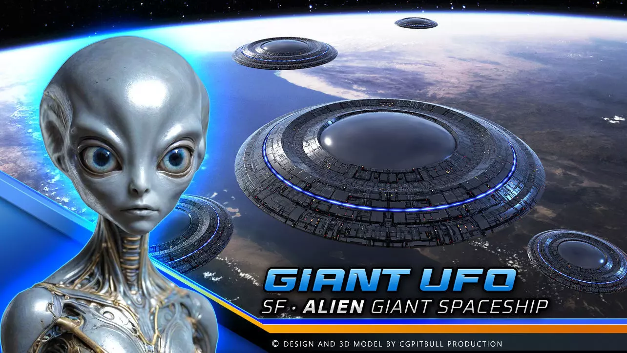 Giant UFO - LowRes Model Low-poly 3D model_0