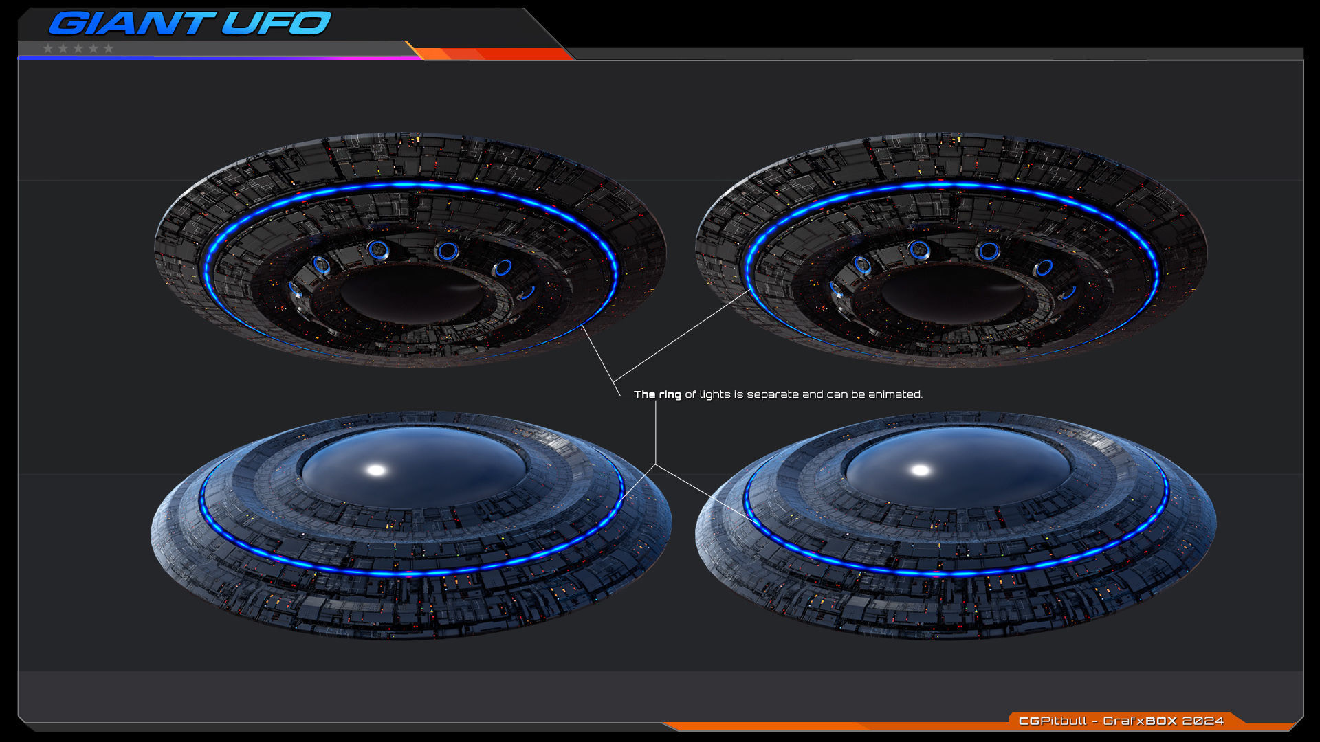Giant UFO - LowRes Model Low-poly 3D model_5