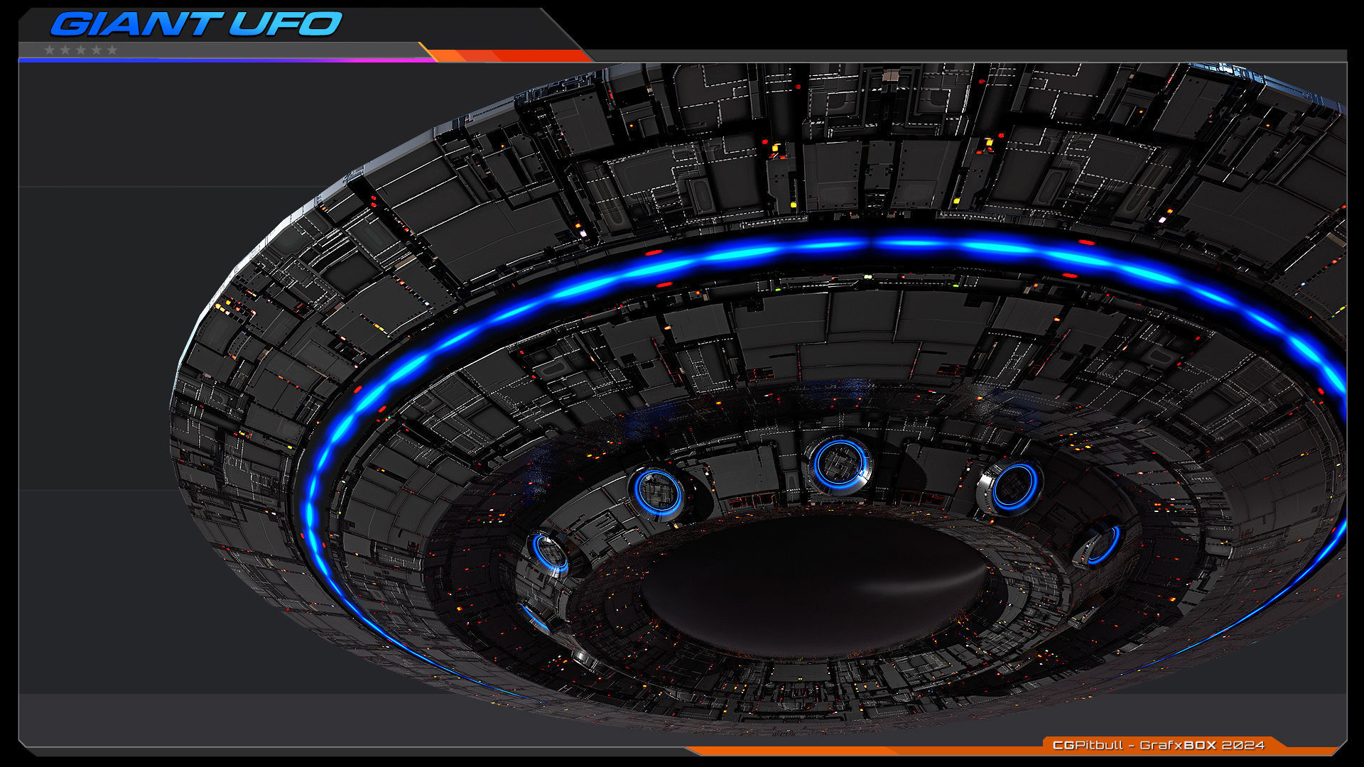 Giant UFO - LowRes Model Low-poly 3D model_7