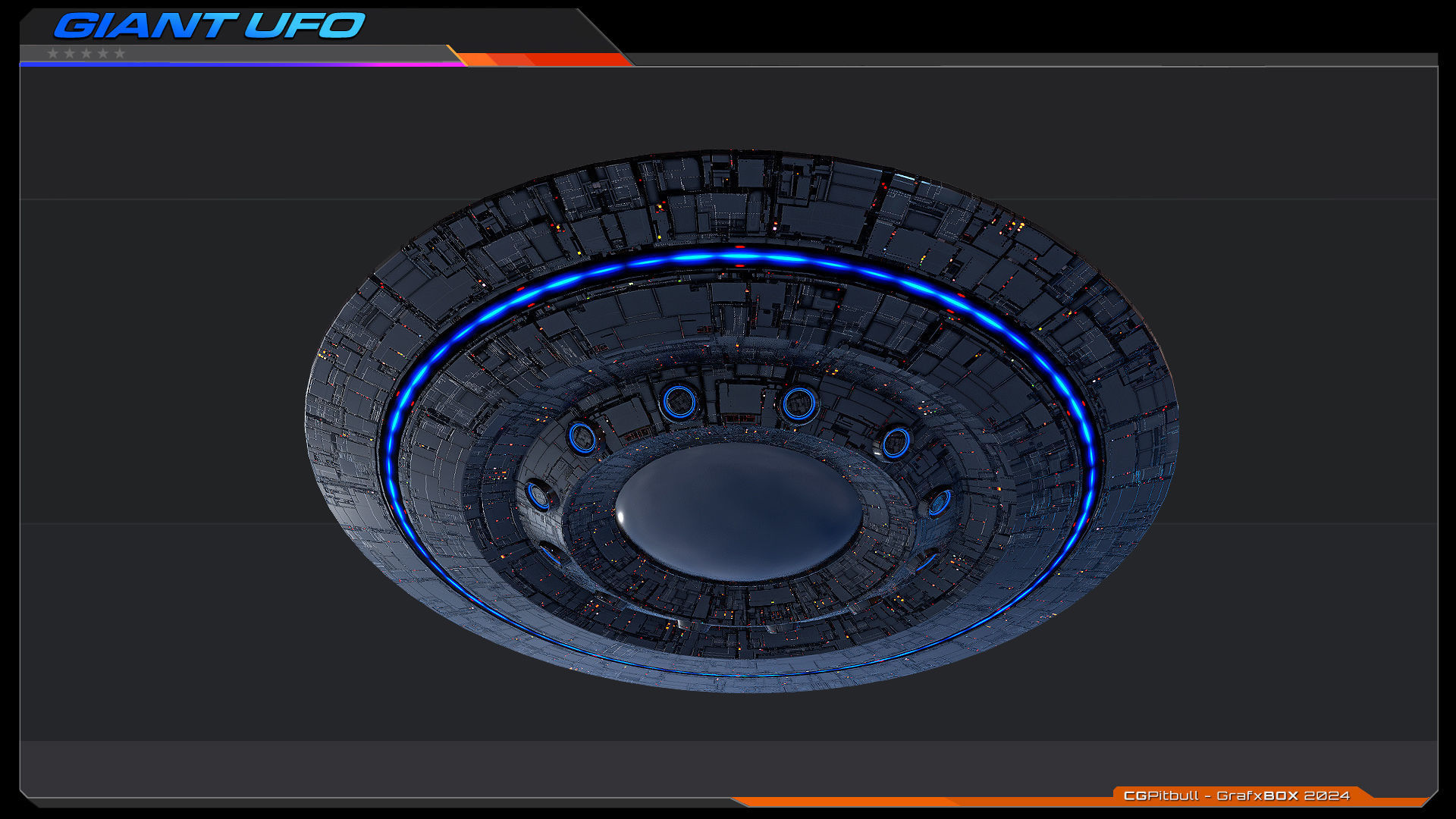 Giant UFO - LowRes Model Low-poly 3D model_3