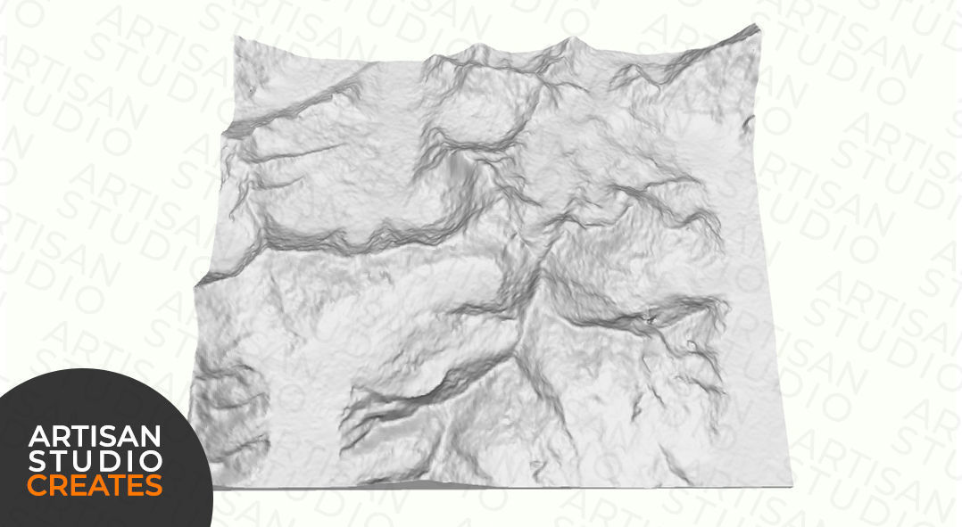 Ghandogoro Ri STL File 3D Topographic Model 3D print model_2