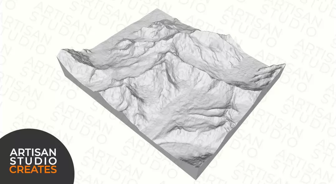 Ghandogoro Ri STL File 3D Topographic Model 3D print model_0