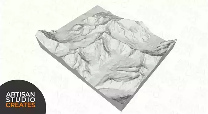 Ghandogoro Ri STL File 3D Topographic Model