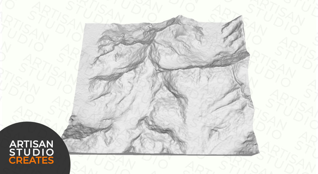 Ghandogoro Ri STL File 3D Topographic Model 3D print model_3
