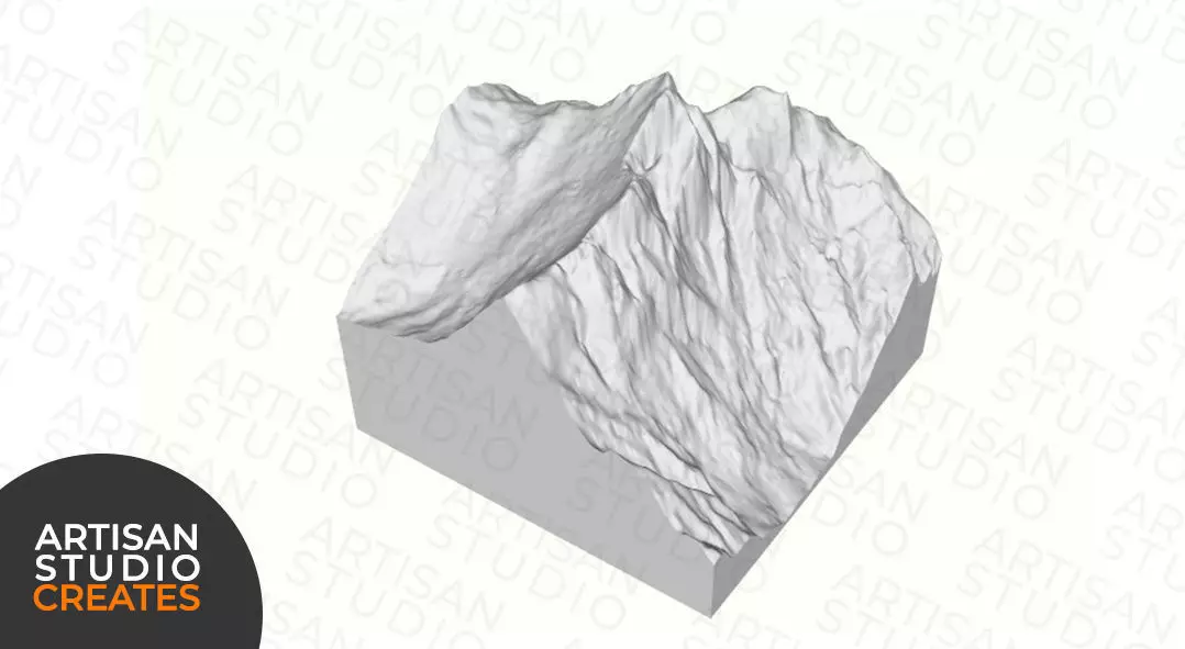 Lhotse Mountain STL File 3D Topographic Model 3D print model_0