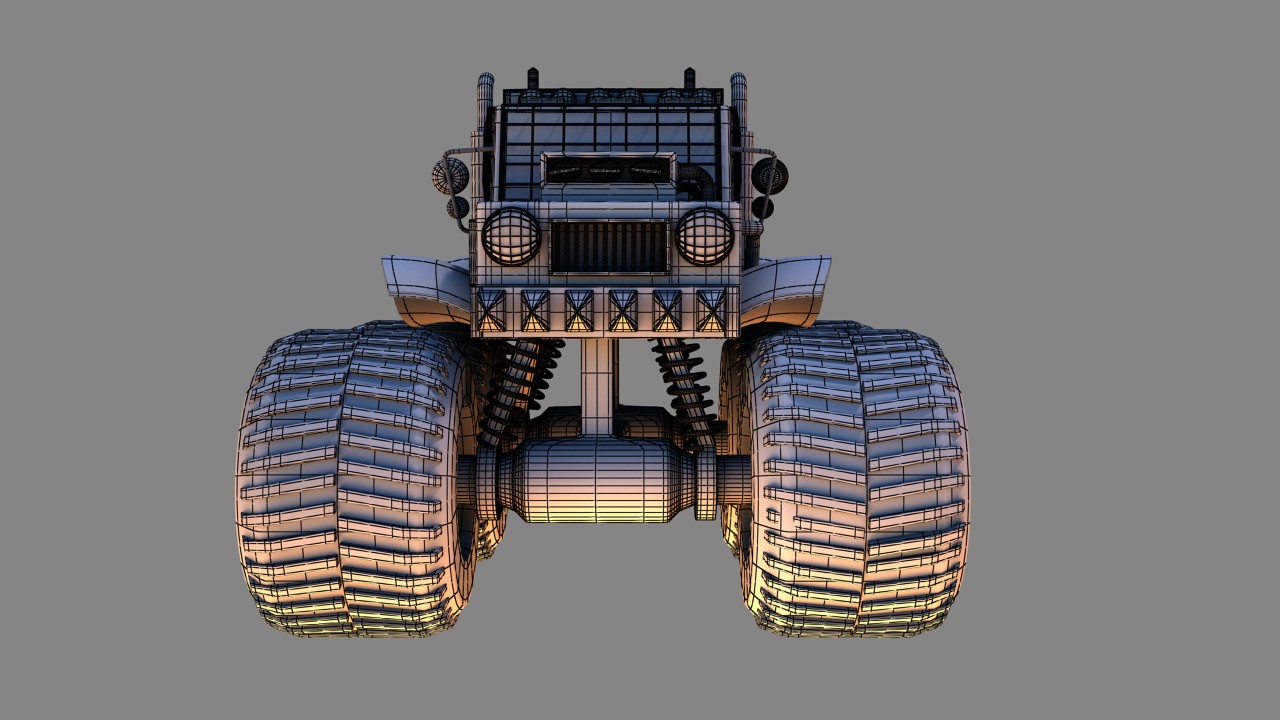 Monster truck 3D model_2