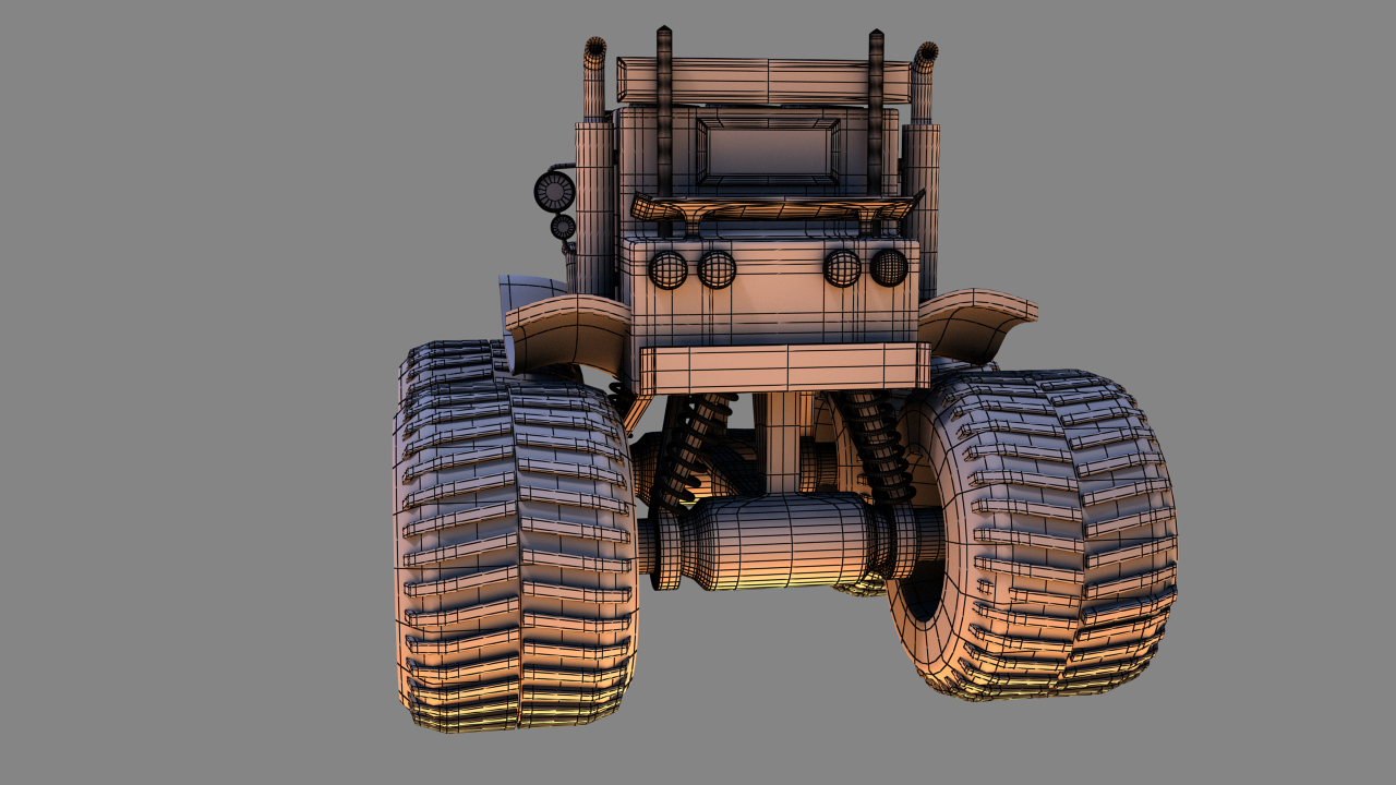 Monster truck 3D model_3