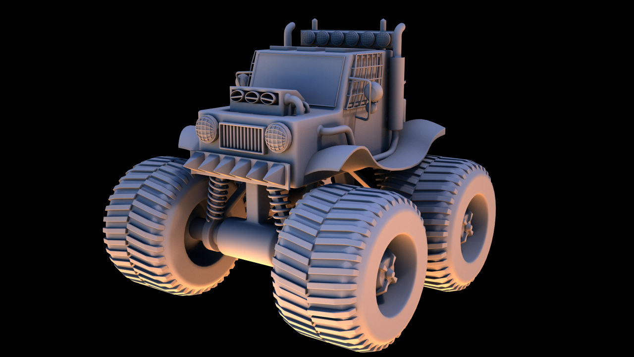 Monster truck 3D model_1
