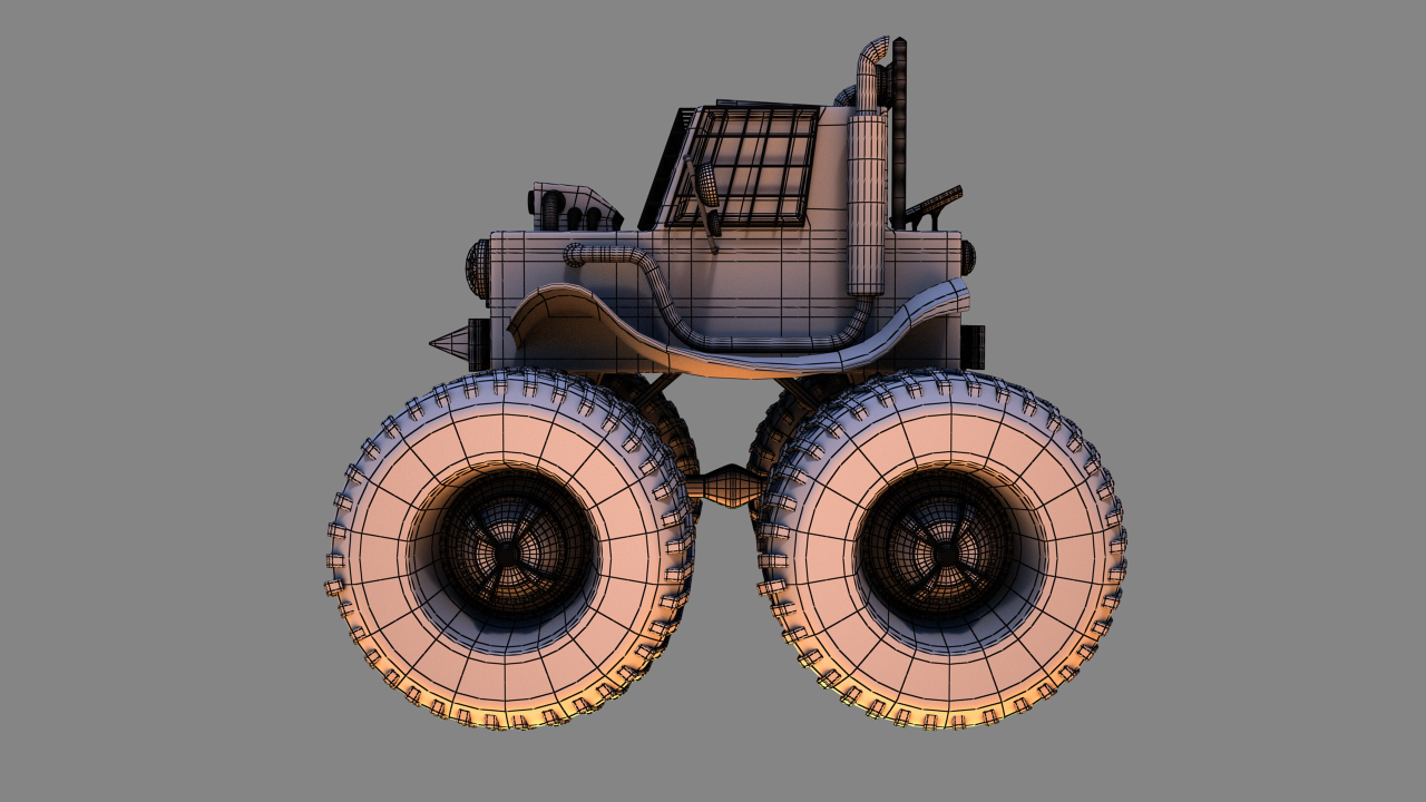 Monster truck 3D model_4