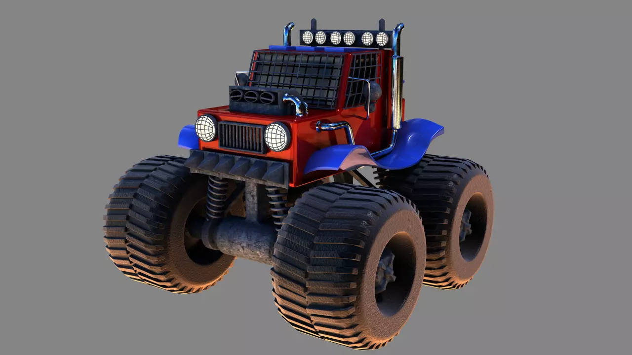 Monster truck 3D model_0