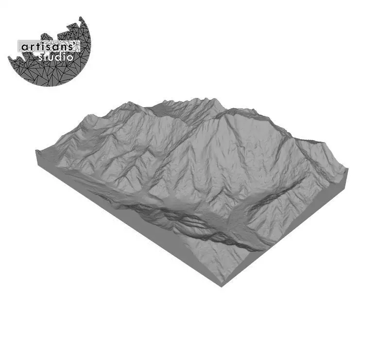 Nanga Parbat STL File - 3D Topographic Model 3D print model_0