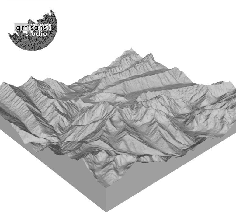 Passu Cones STL File - 3D Topographic Model 3D print model_4
