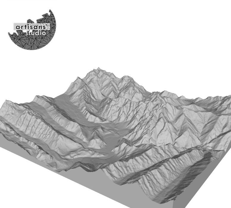 Passu Cones STL File - 3D Topographic Model 3D print model_3