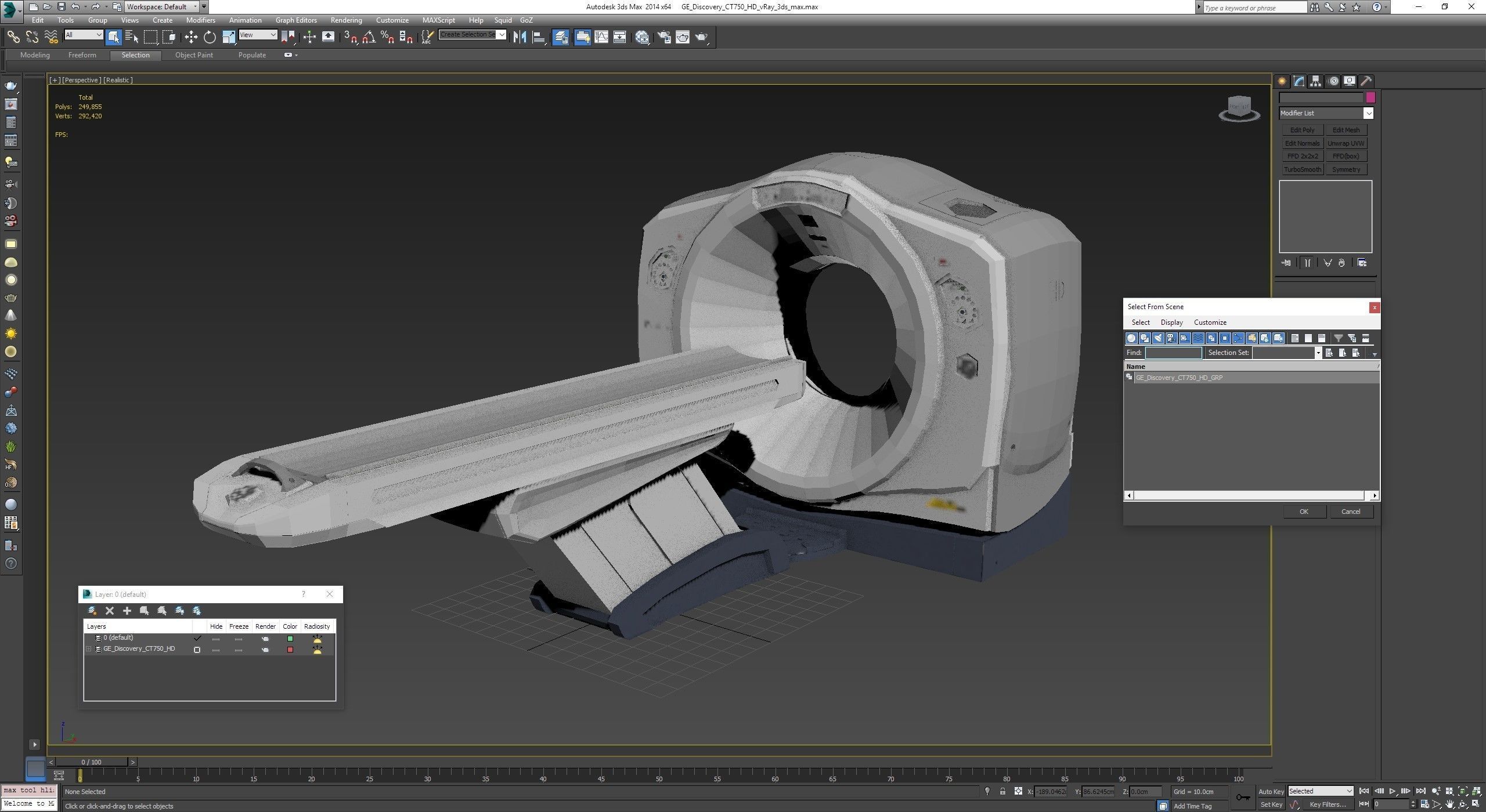 GE Discovery CT750 HD Low-poly 3D model_41