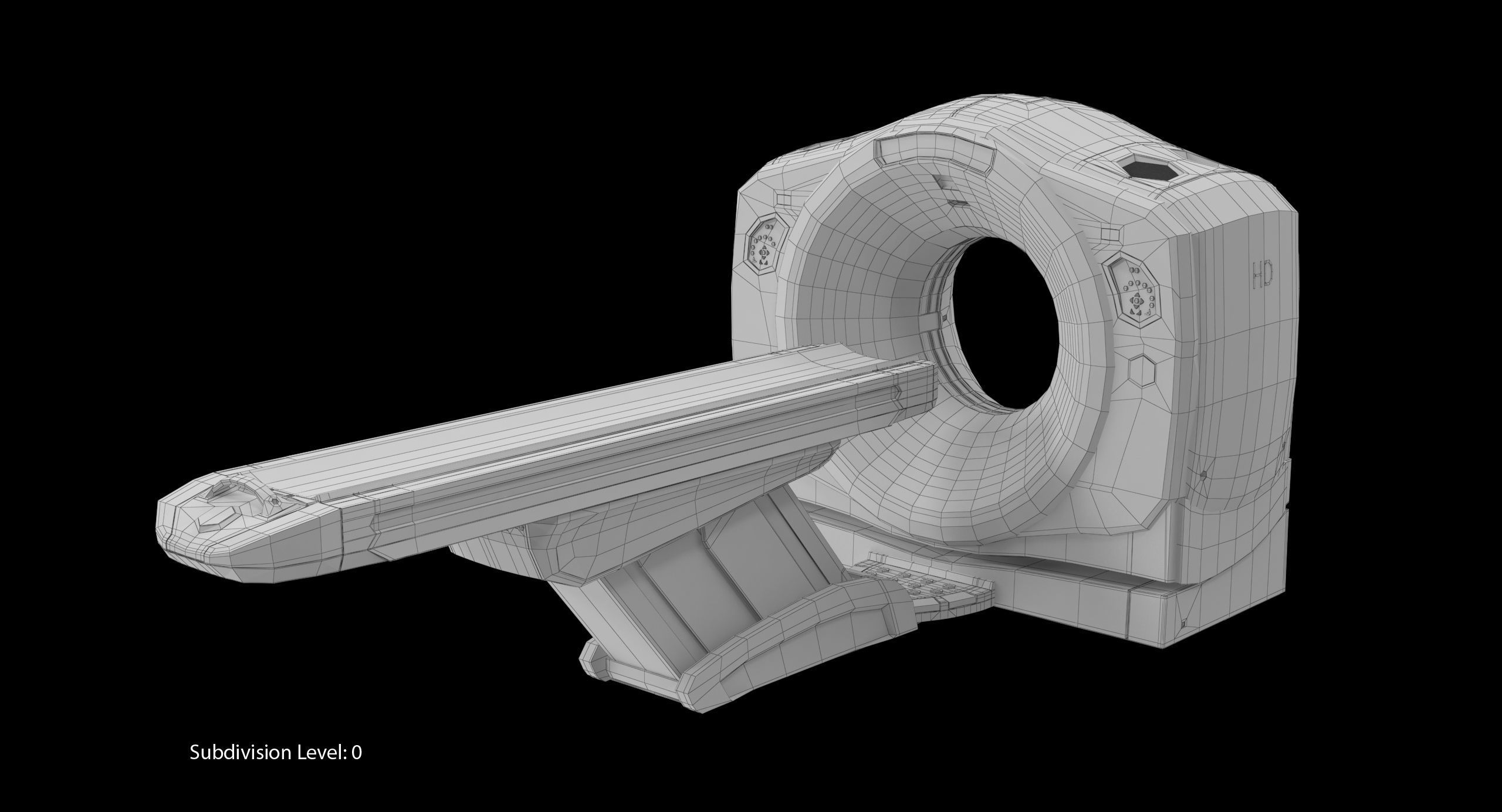 GE Discovery CT750 HD Low-poly 3D model_20