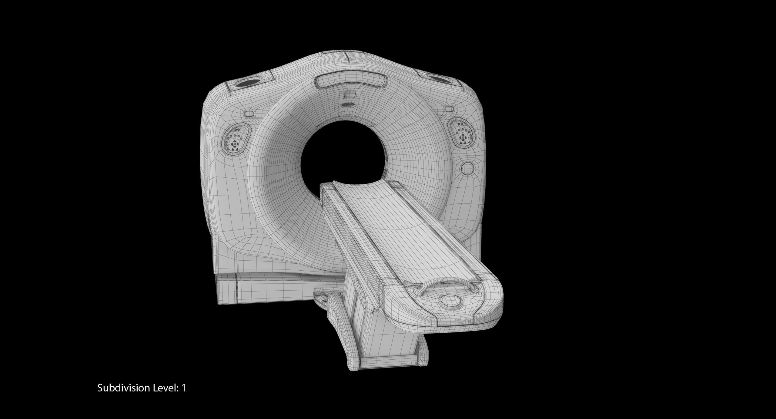 GE Discovery CT750 HD Low-poly 3D model_35