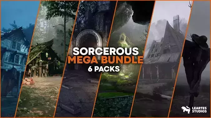 Sorcerous Mega Bundle 6 Environments Low-poly 3D model