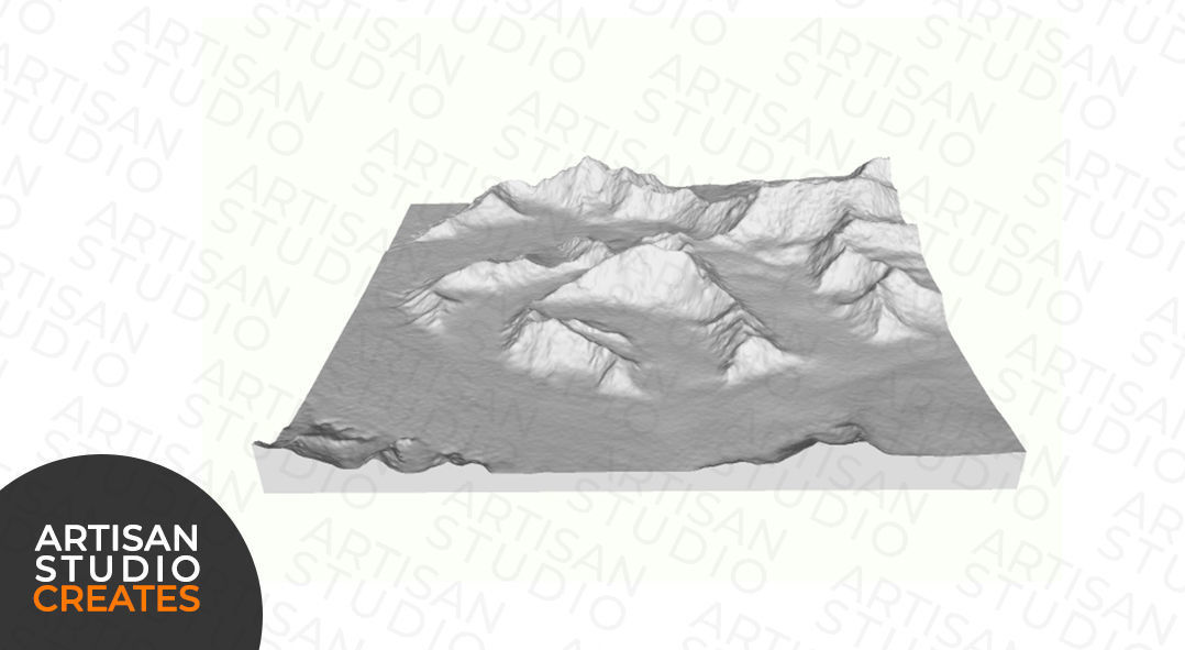 Hawk Mountain STL File 3D Topographic Model 3D print model_4