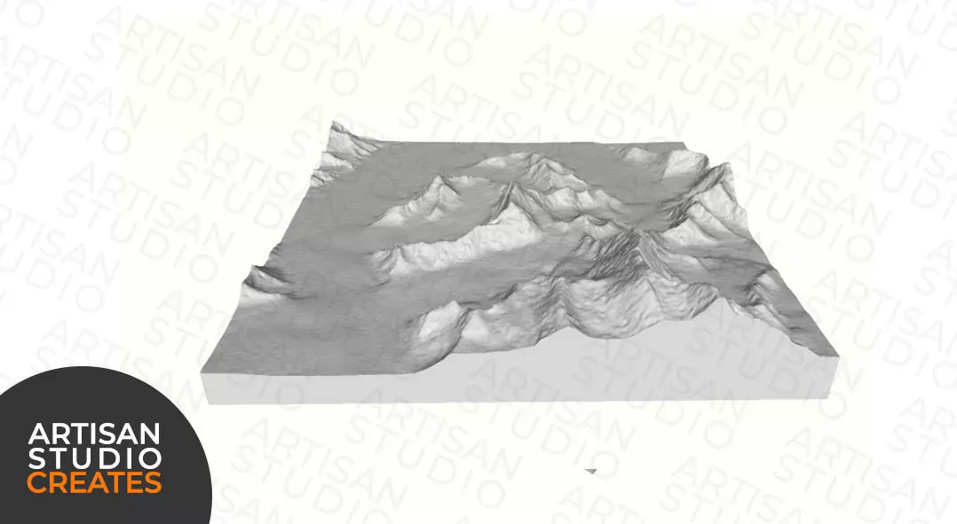 Hawk Mountain STL File 3D Topographic Model 3D print model_0