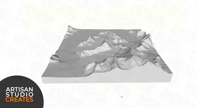 Hawk Mountain STL File 3D Topographic Model 3D print model