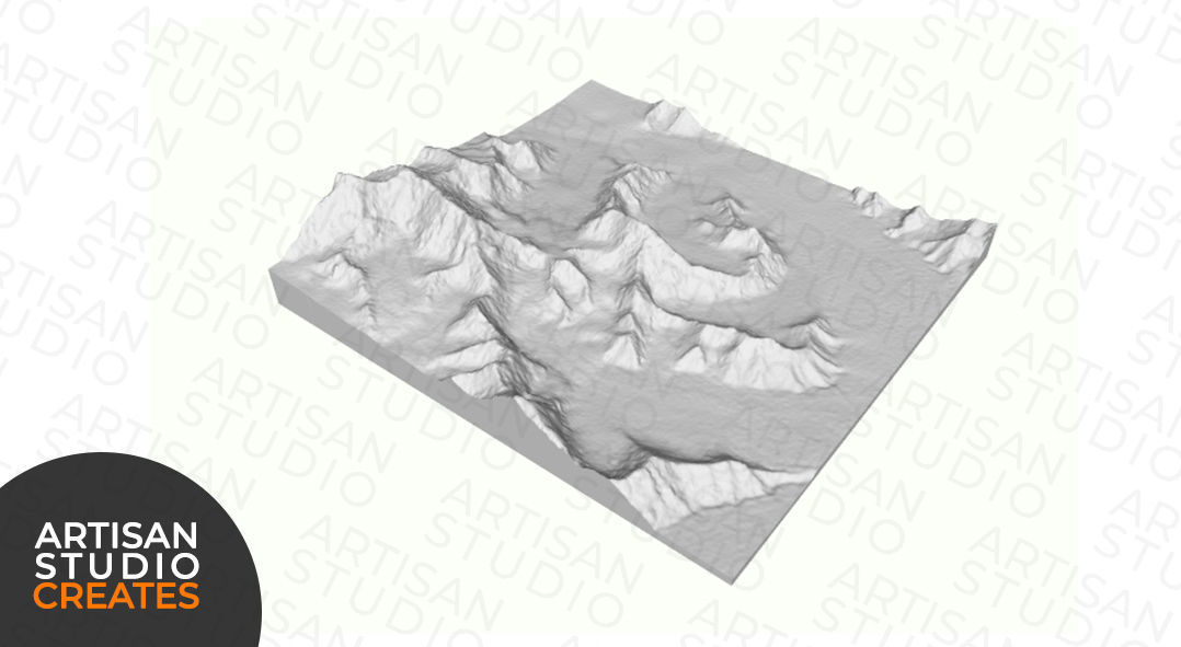 Hawk Mountain STL File 3D Topographic Model 3D print model_1