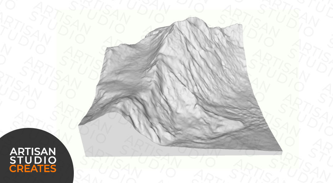 Shishaspangma STL File 3D Topographic Model 3D print model_3