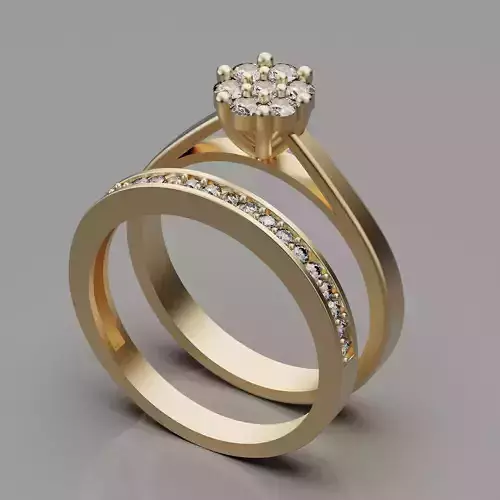 Lux ring silver gold sterling printable jewelry 3D model