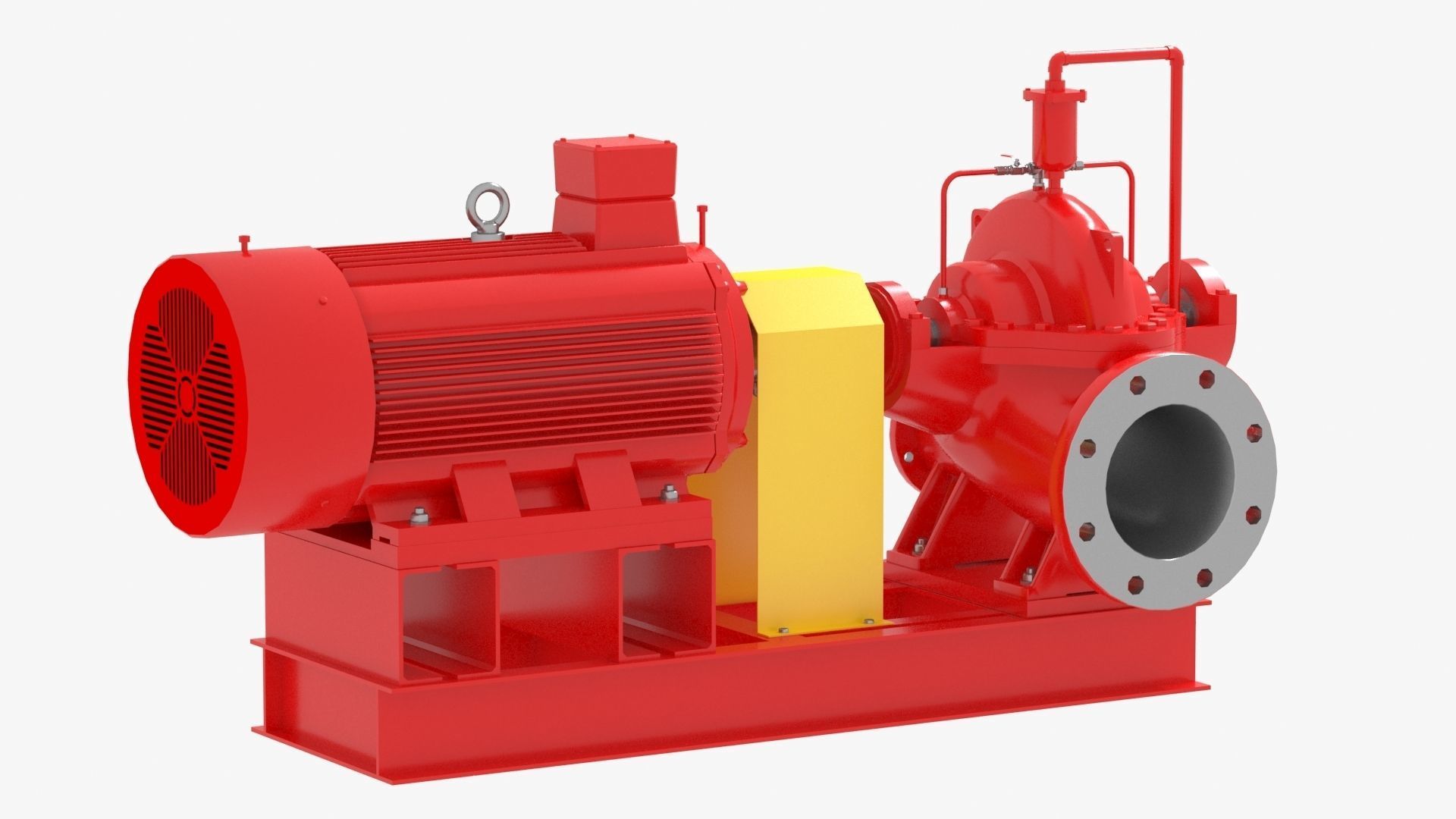 Split Case Centrifugal Fire Pump 3D model_3