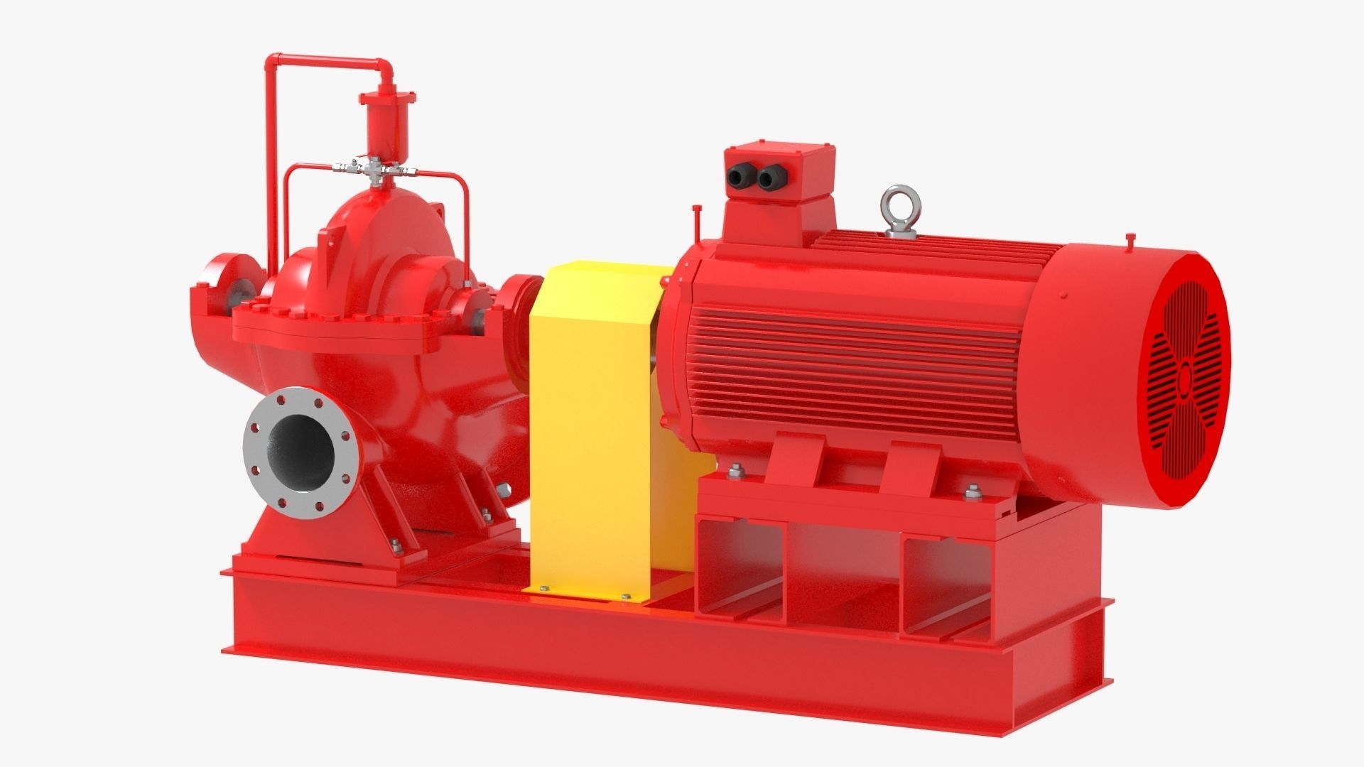 Split Case Centrifugal Fire Pump 3D model_2