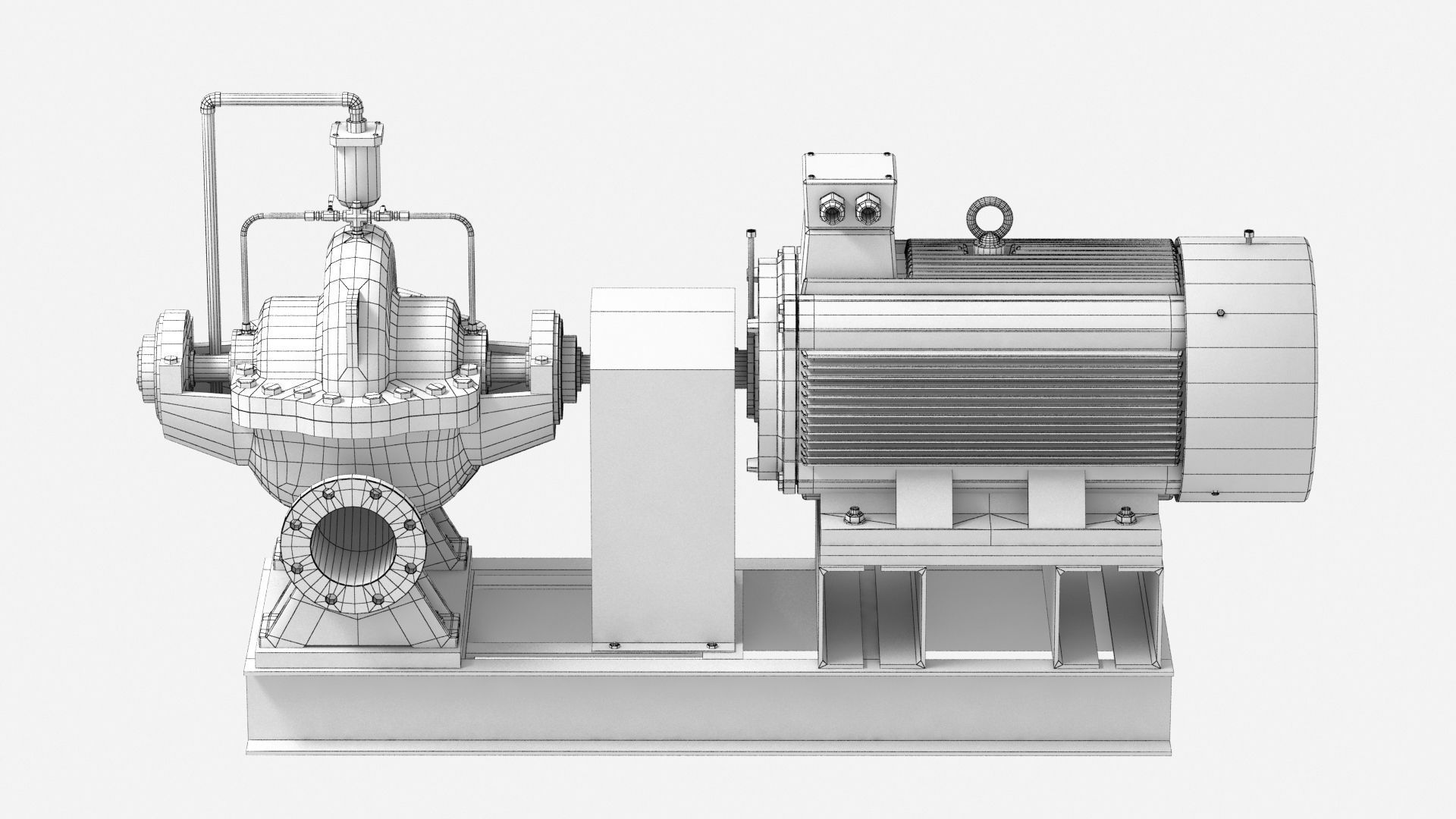 Split Case Centrifugal Fire Pump 3D model_10