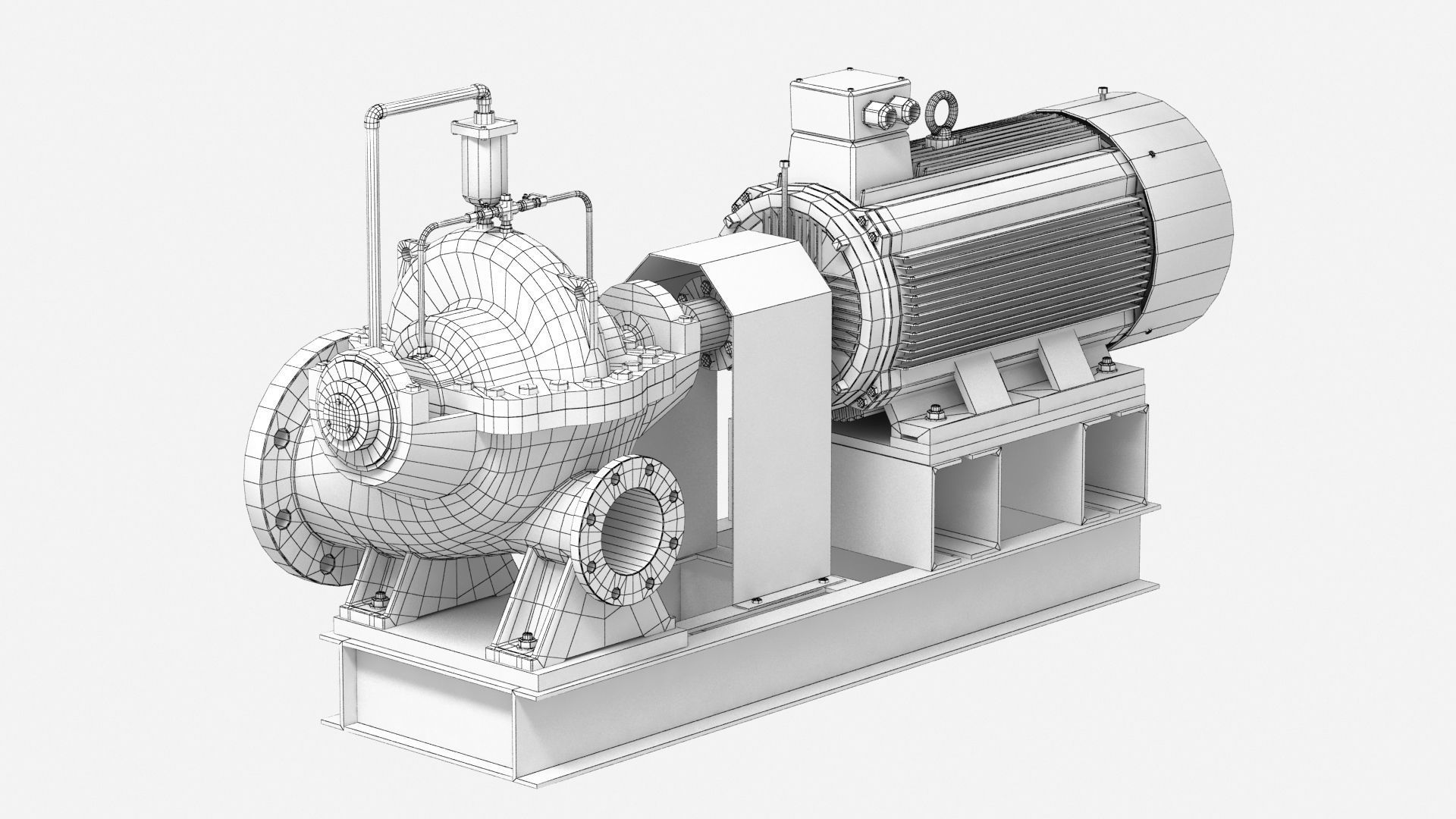 Split Case Centrifugal Fire Pump 3D model_9