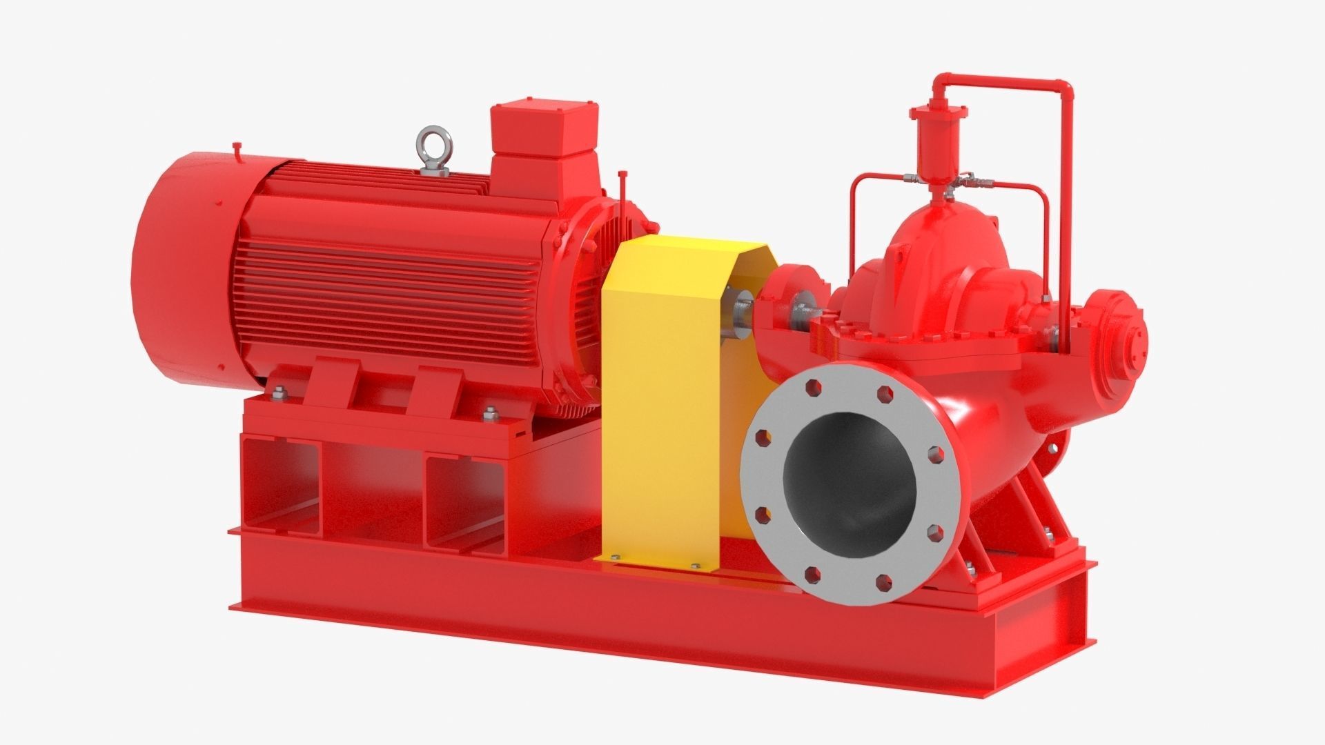 Split Case Centrifugal Fire Pump 3D model_5