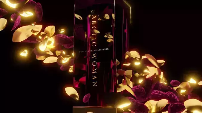 Golden Petal Animation 3D model