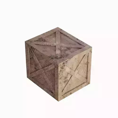 Wooden Box Crate 01