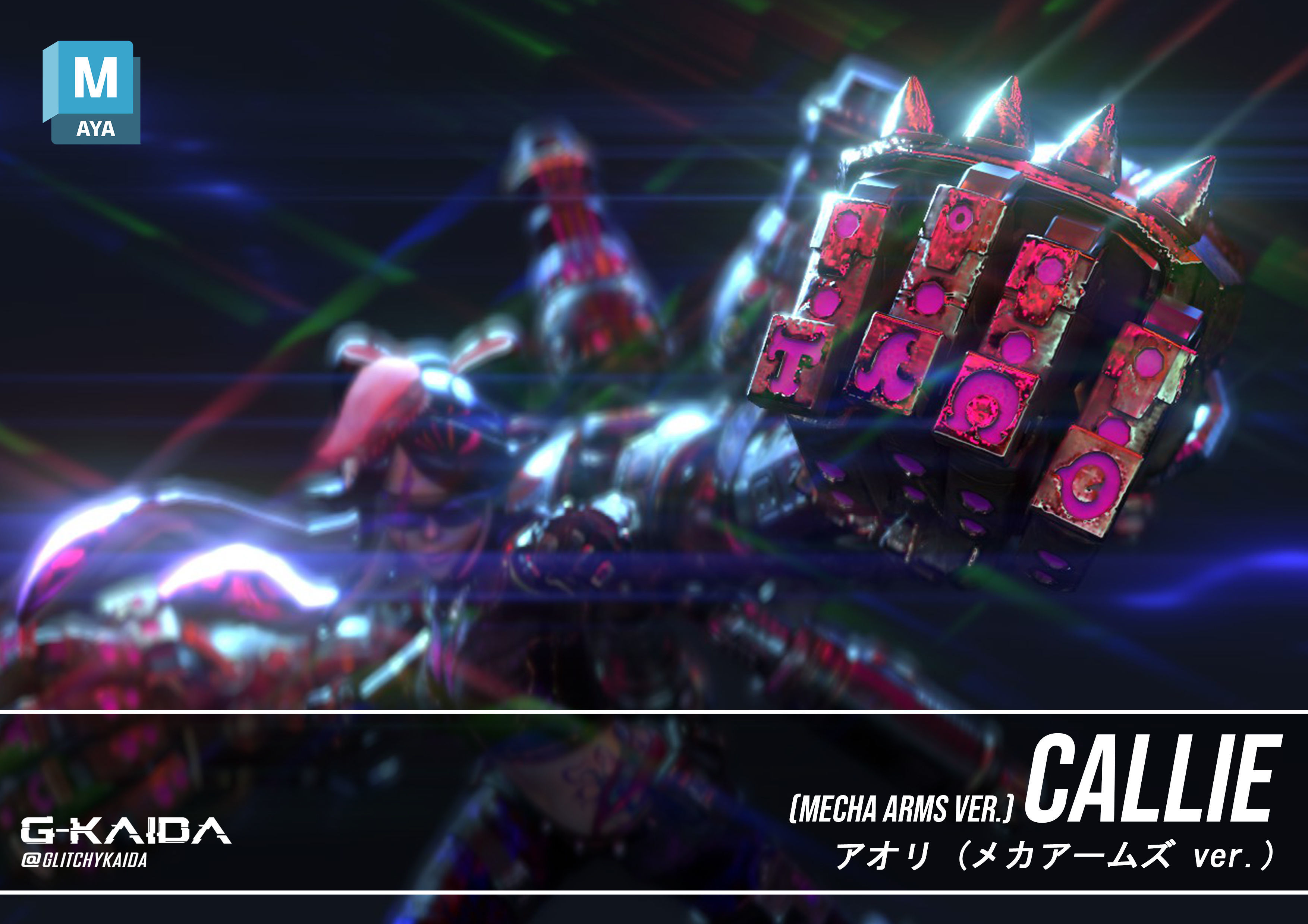 Char - Callie with Mecha Arms 3D model_3