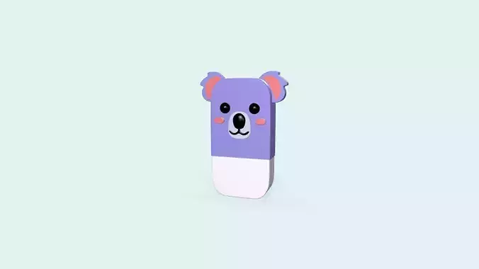 Koala Eraser Cute Low-poly 3D model