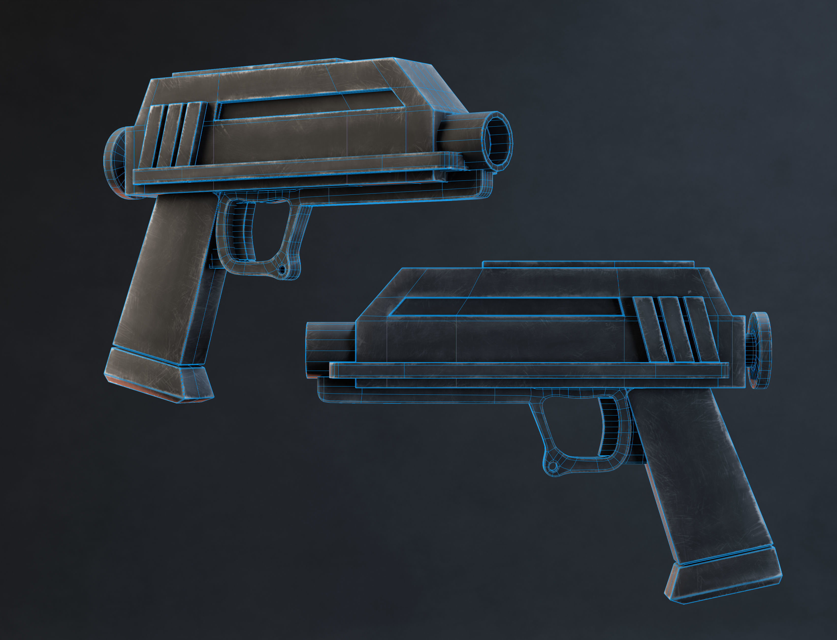 DC-17 Blaster Pistol Free 3D model_2